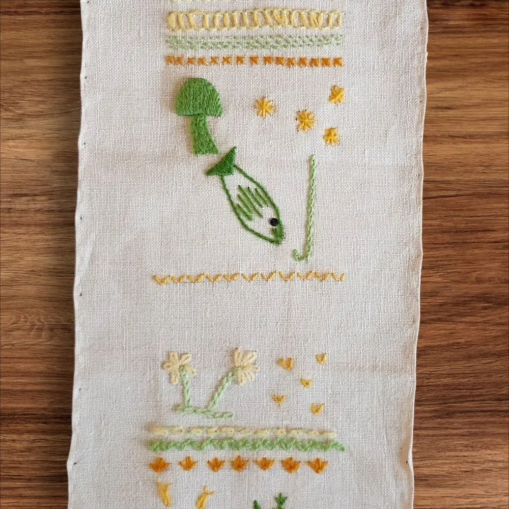 Handmade vintage needlepoint